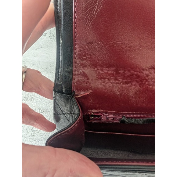 RARE Vintage Chanel Paris Limited 26cm Double Flap Two-Tone CC Black Lambskin - Picture 14 of 16